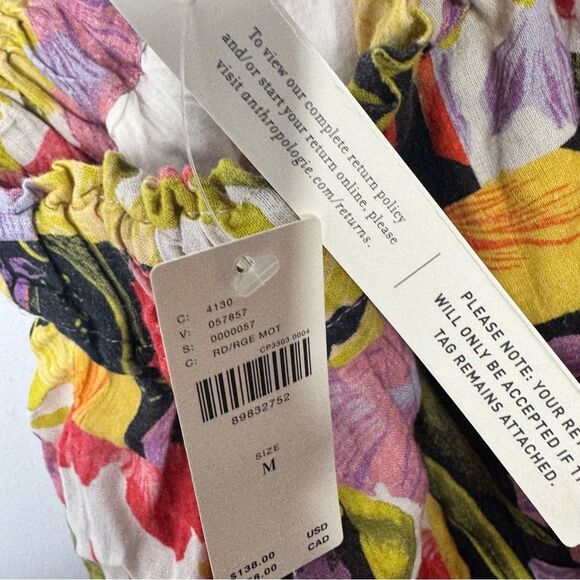 Anthropologie Yukiko Noritake One-Shoulder Mini Shift Dress size medium - Picture 8 of 9